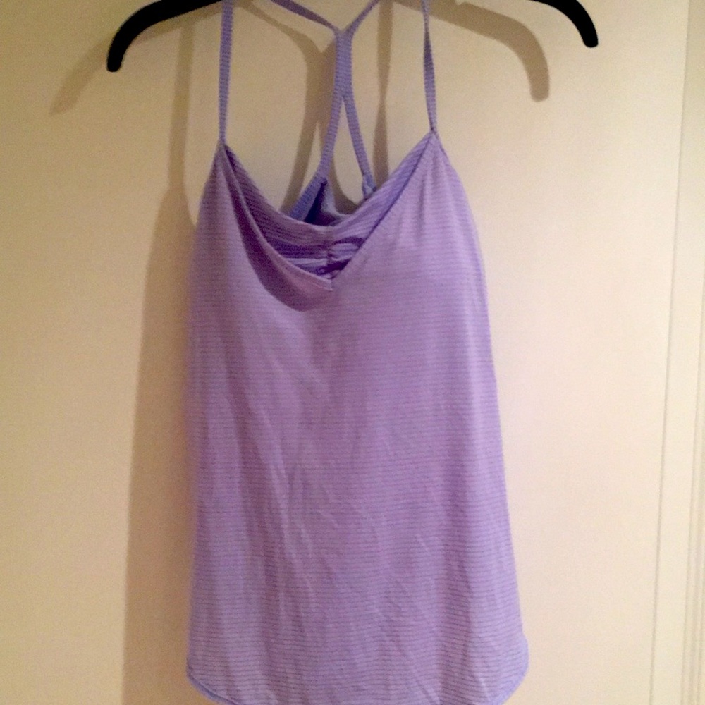 Lululemon tank top built in bra periwinkle colour